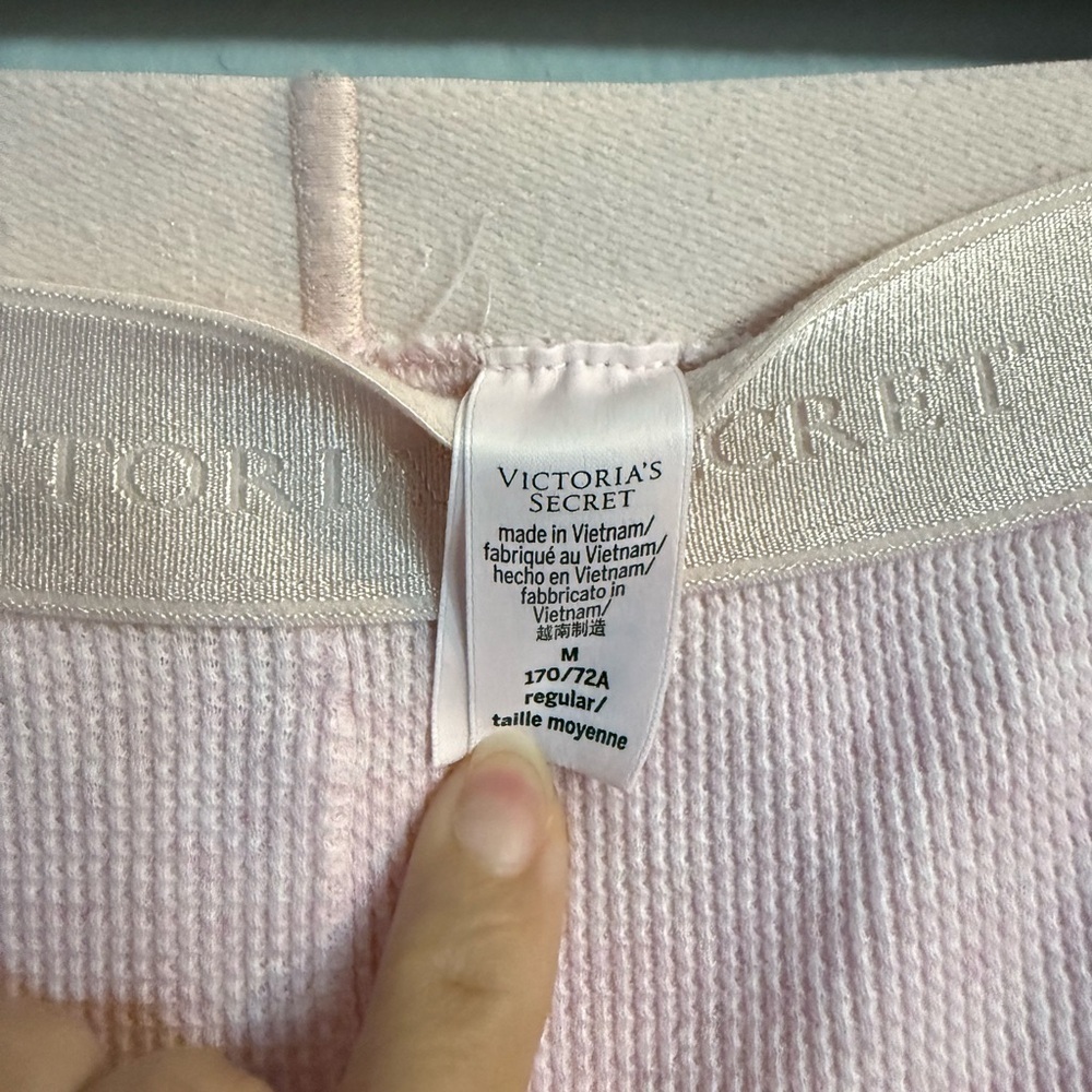 Victoria's Secret Light Pink Henley Logo Band Knit Leggings - Picture 4 of 5